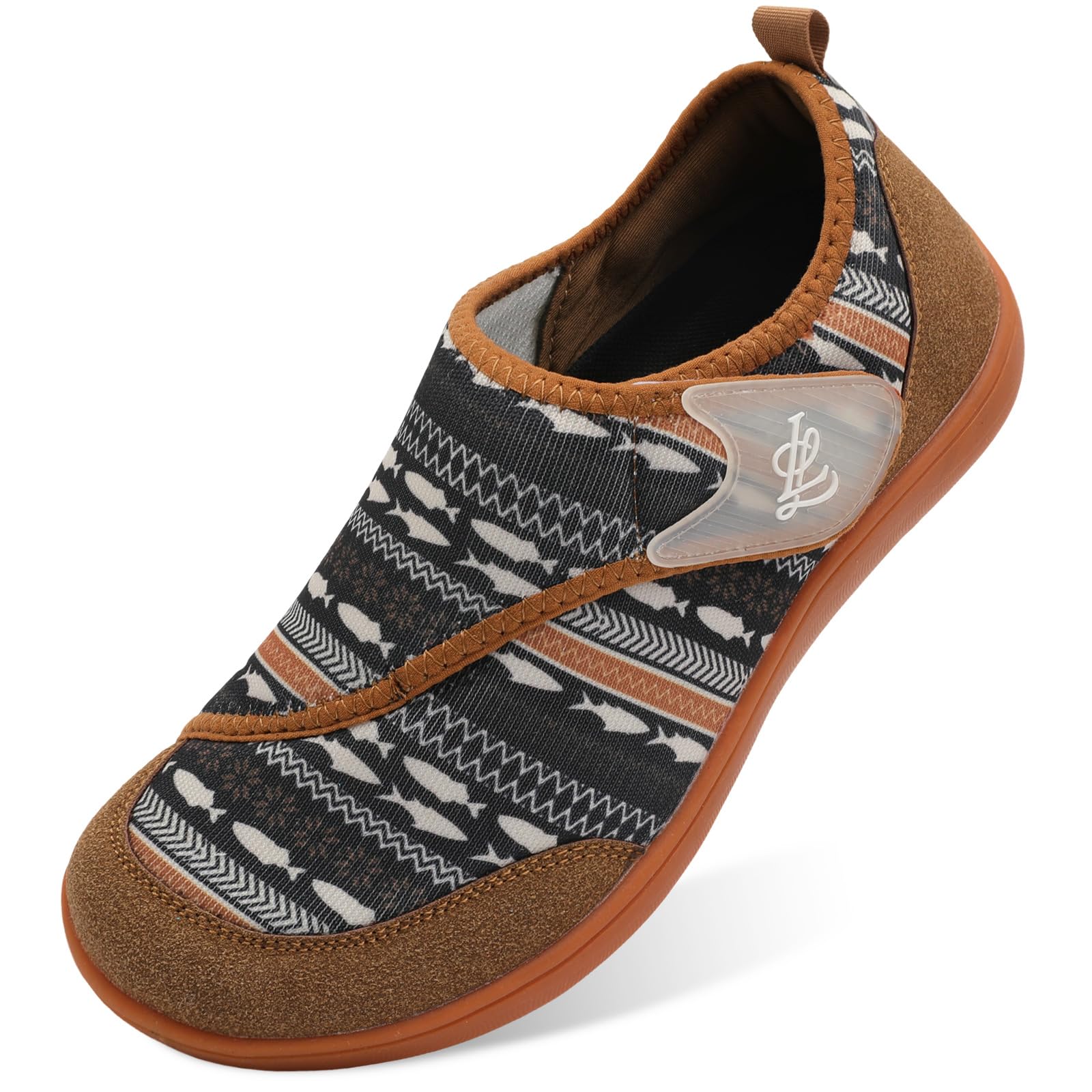 LeIsfIt Mens Walking Shoes Wide Diabetic Shoes Adjustable Barefoot Shoes Breathable Zero Drop Shoes Wide Width Arthritis Edema Shoes