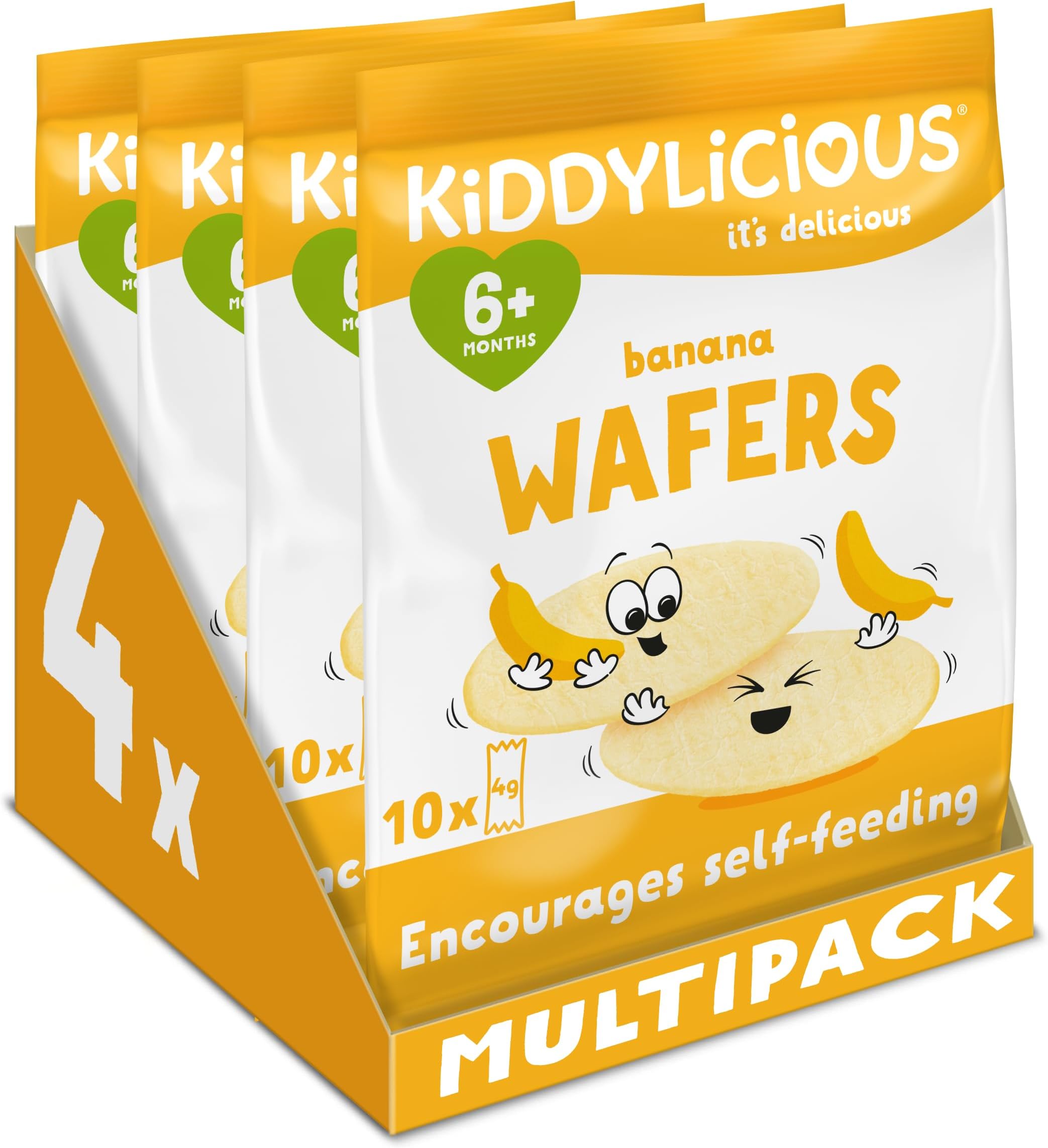 Kiddylicious Banana Wafers - Gluten and Dairy Free Kids Snack - Suitable for ...