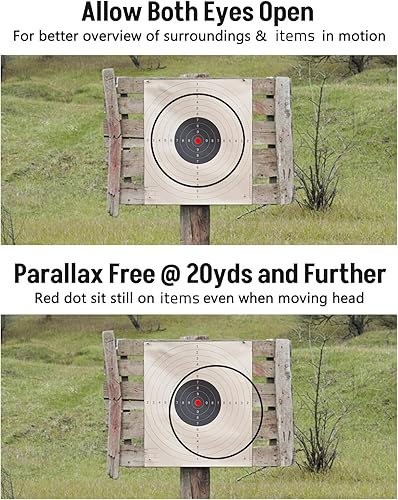 Miniatura 7 de MidTen 2MOA - Mirilla de punto micro rojo de 0039 x 0984in mira reflectante impermeable a prueba de golpes y a prueba de niebla mini riflecopio con