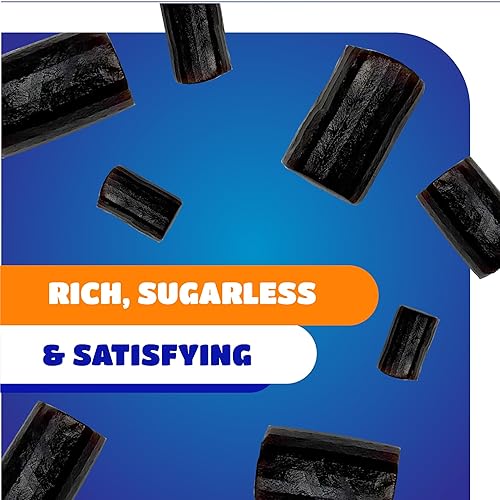 Miniatura 3 de Finnska Caramelo de regaliz negro sin azúcar, bolsa de 1 libra, puntas clásicas de regaliz finlandesas, dulces suaves sin azúcar para aperitivos y