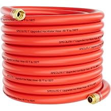 SPECILITE 1" x 50FT Hot/Cold Rubber Garden Water Hose,50F-190F, Red