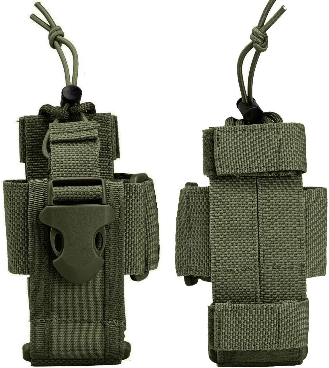 abcGoodefg Adjustable Tactical Radio Holder Bag, Molle Two Way Radio Holster Pouch Holder, Nylon Duty Military Storage Case Bag for walkie Talkie (Green, 1 Pack) : Electronics
