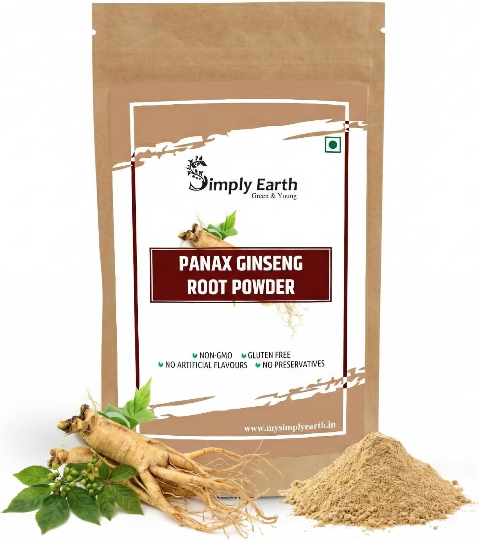 Panax Ginseng Powder, Korean Red Ginseng, for Immunity, Cognitive Support, Muscle Strength & Energy - 100 GM