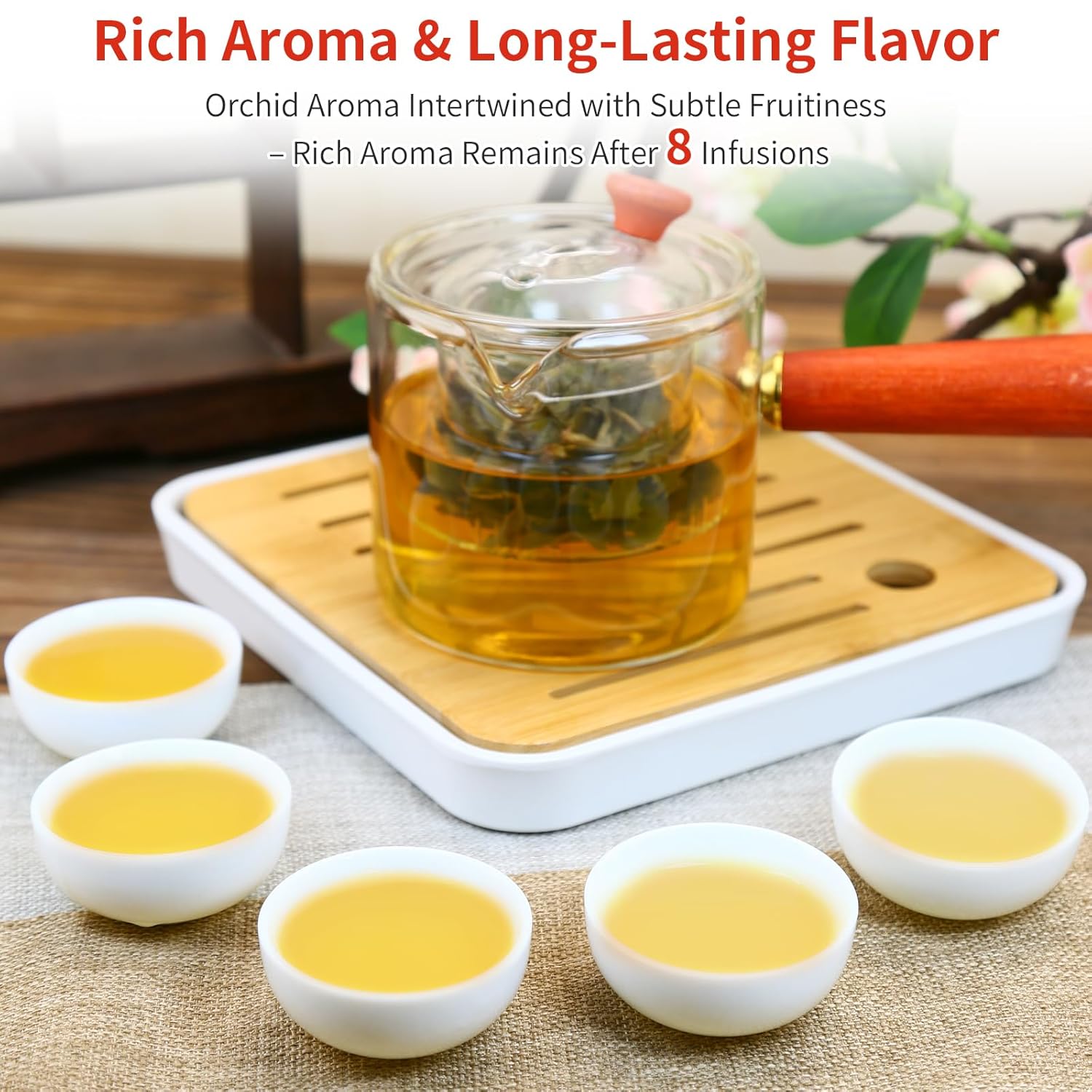 CHADUO Alishan Oolong Tea Loose Leaf Premium Taiwan High Mountain Oolong 5.3oz/150g Spring New Teas Chinese Tea Orchid Aroma 乌龙茶 台湾茶 阿里山乌龙茶 高山茶