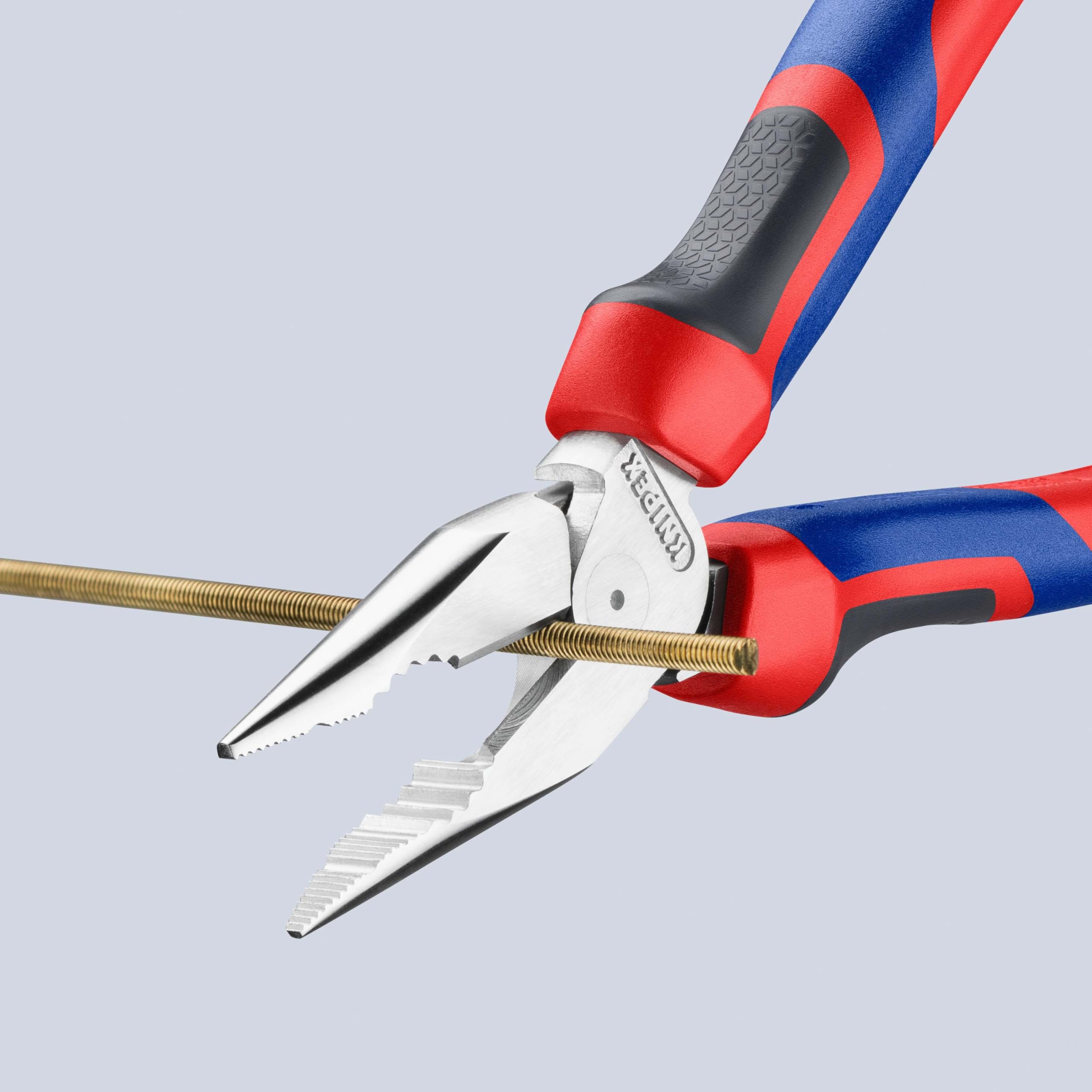 KNIPEX Alicate universal en punta cromado con mangos confort 185 mm, 08 25 185