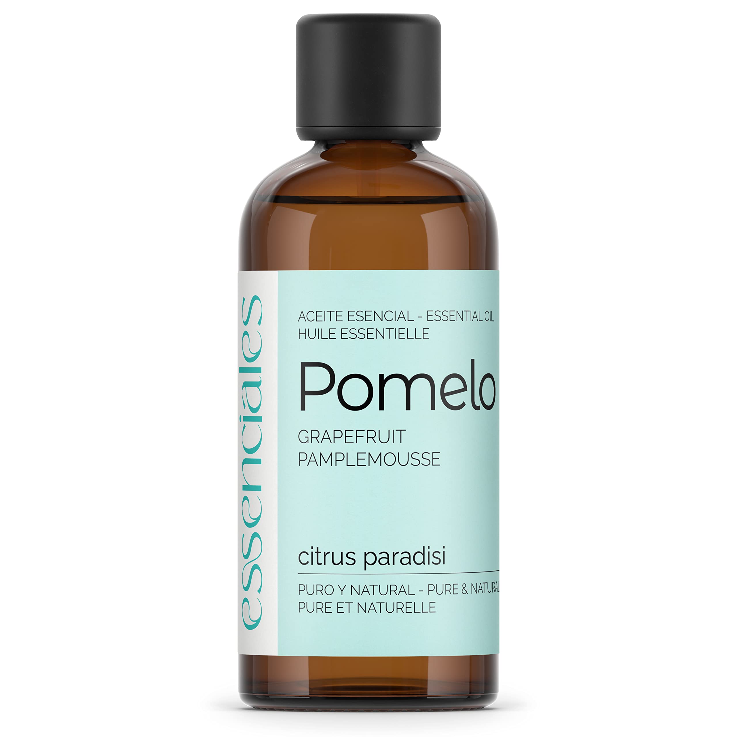 ESSENCIALES Olejek eteryczny grejpfrutowy 100 ml – 100% czysty i naturalny – odświeżający zapach cytrusowy – idealny do dyfuzorów i aromaterapii