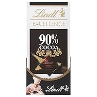 Vista 12 de Lindt EXCELLENCE Barra de chocolate negro con 90% de cacao, caramelo de chocolate negro, 3.5 onzas (paquete de 12)