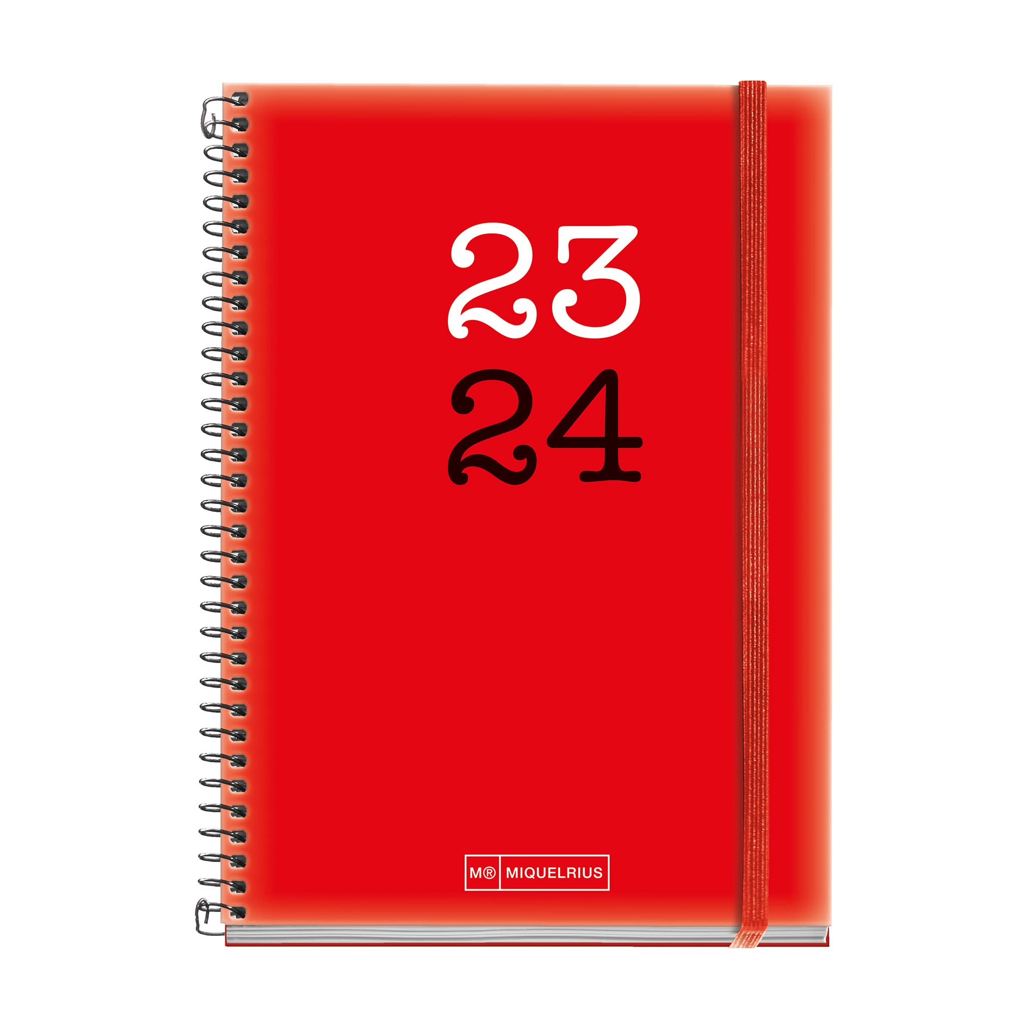 Agenda Miquelrius Curso 2022-2023 | Tamaño Activa 11.7x17.4 Cm | Día Por Página | Bilingüe Español-Inglés | Color Azul Lluvia