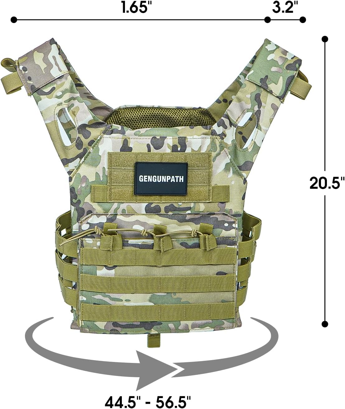 Tactical Vest for Outdoor Gear - Lightweight, Breathable, Adjustable, 600D Nylon Vest