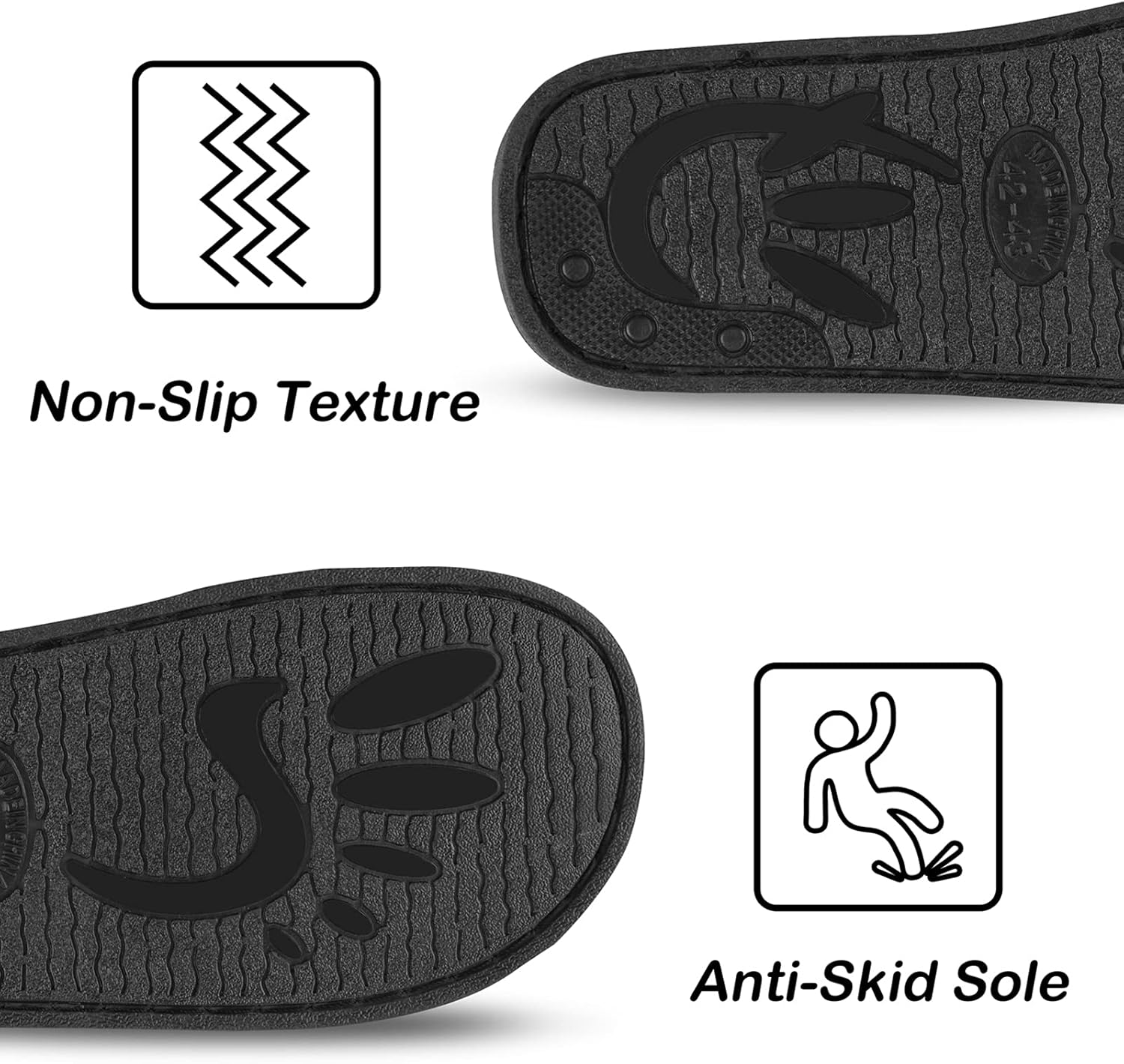 House Slippers for Women Fuzzy Slippers Open Toe Fluffy Cross Band Slide Indoor Bedroom Flat Shoes(Black02,9) 42 - Image 4