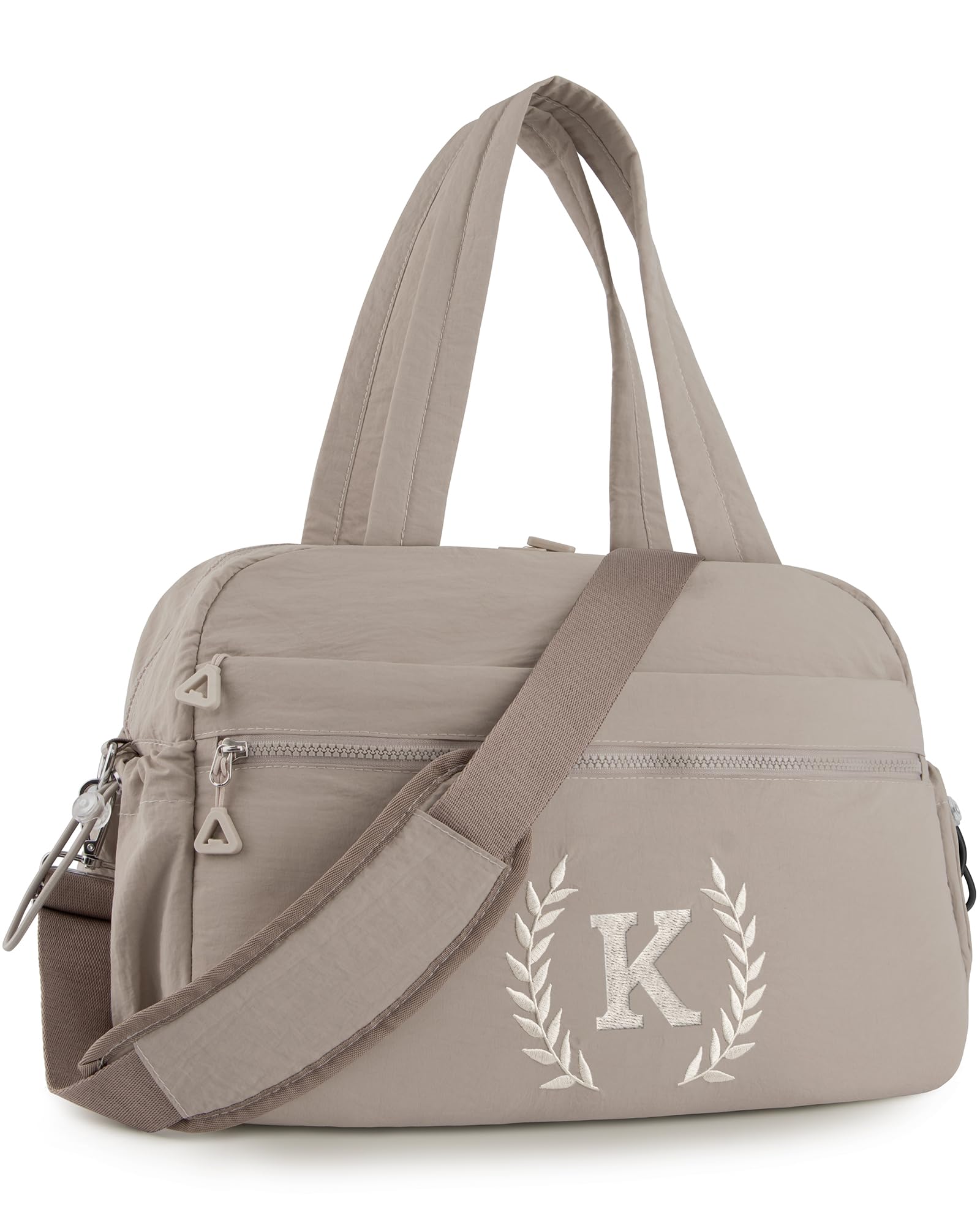 Gym Duffle Bag for Women – Embroidered Custom Initial Sports Bag for Men – Personalized Travel & Workout Duffel with Luggage Sleeve – Thoughtful Gift