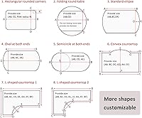 Vista 4 de Protector de mesa transparente esmerilado de vidrio suave de PVC, protector de mesa de 0.069 pulgadas, impermeable, a prueba de aceite, lavable
