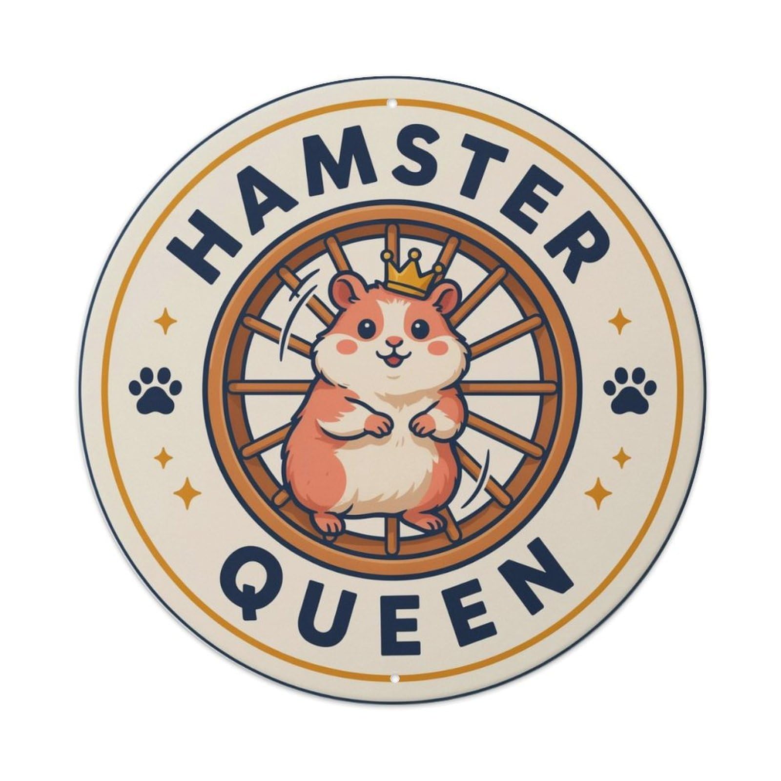 Hamster Queen Metal Tin Sign Plaque