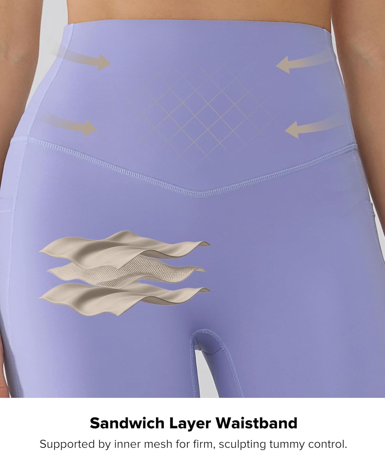 BRXL Butt Lifting Workout Leggings for Women Tummy Control Pockets 7/8 Length 25" No Front Seam High Waist Gym - Image 4