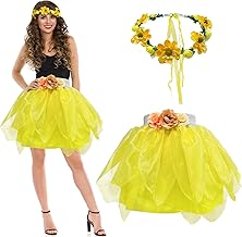 Jupe en tulle pour femme avec guirlandes, bandeau, jupe tutu pour femme des années 50, jupe en tulle pour femme, costume de carnaval, jupe tutu pour femme, jupe tutu pour femme, jupon de ballet, jupon