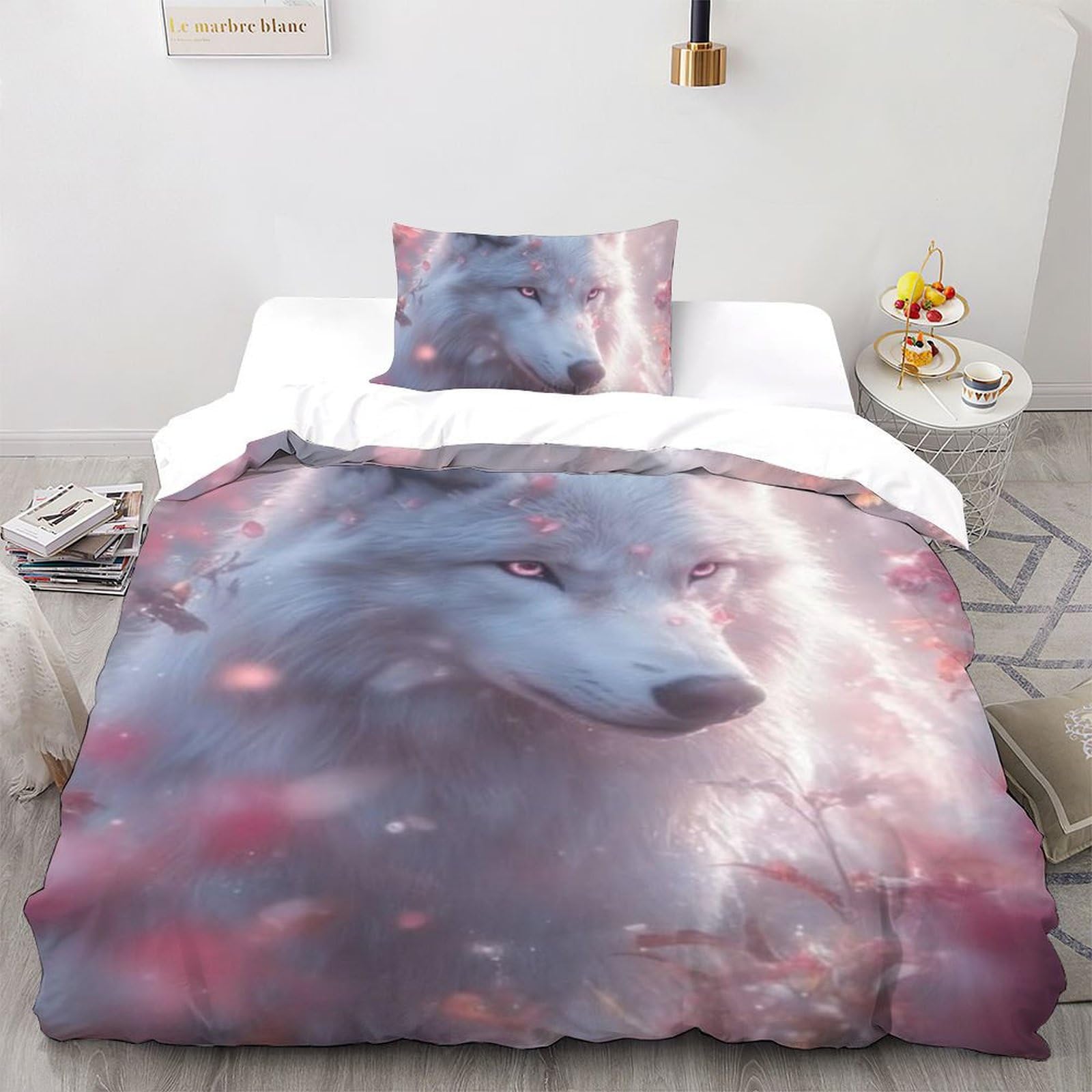 Housse de couette loup 135x200cm pour transformer la chambre d'enfant