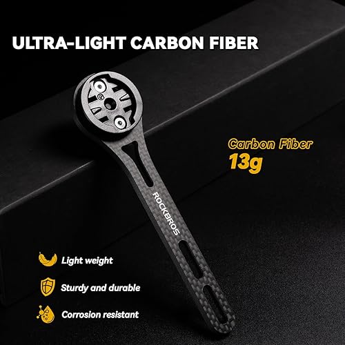 Vista 4 de ROCKBROS Soporte para computadora de bicicleta en la parte delantera compatible con mesas de reloj convencionales, equipado con múltiples tipos