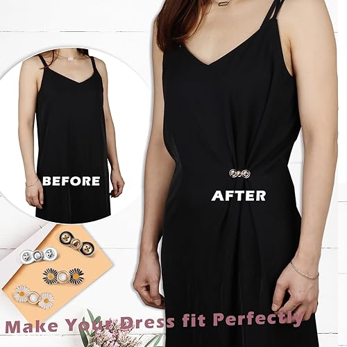 Miniatura 3 de TOOVREN Apretador de cintura para pantalones, botones de mezclilla desmontables para jeans sueltos, alfileres de botones sin costura y sin