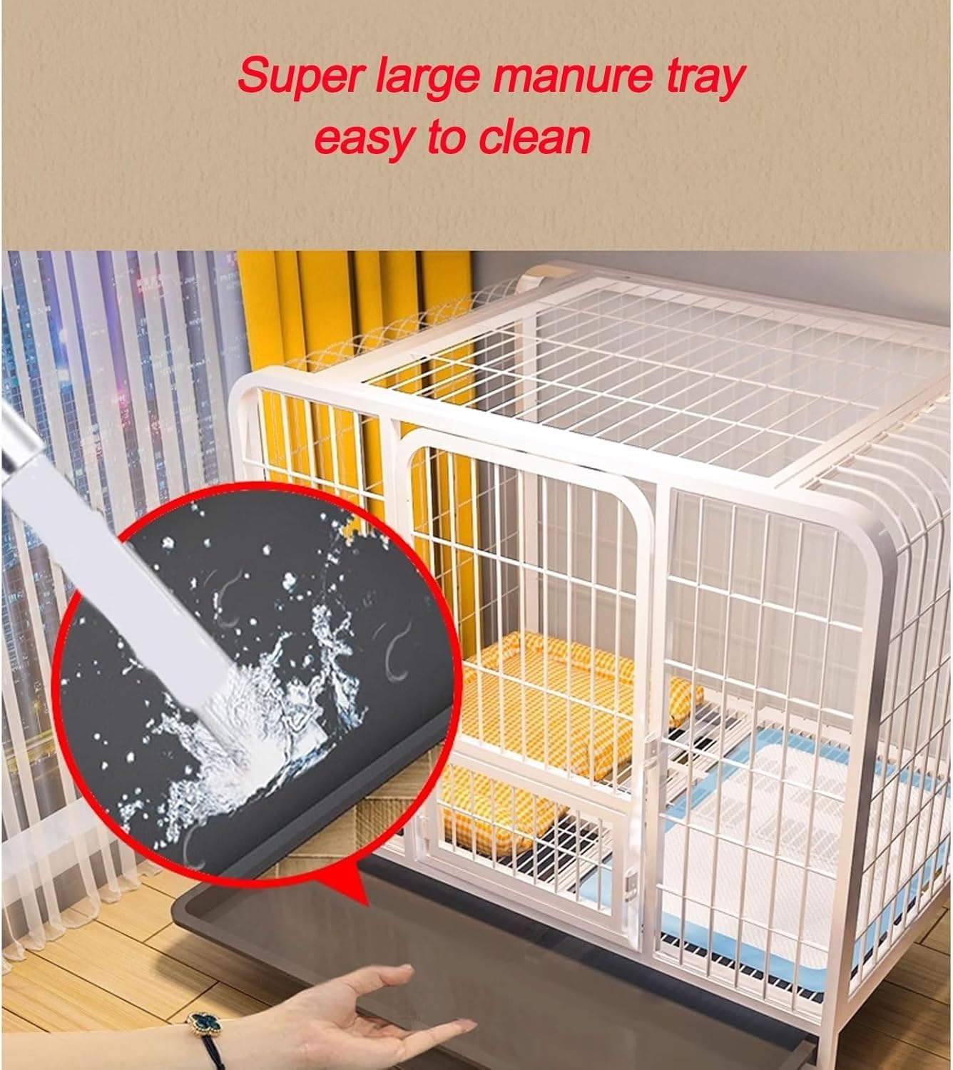 Conigliera Da Interno Per 2 Conigli Con Tetto | Recinzione Per Piccoli Animali Per Furetto/cincillà/gattini | Multiuso Spaziosa E Sicura Per Domestici(White)