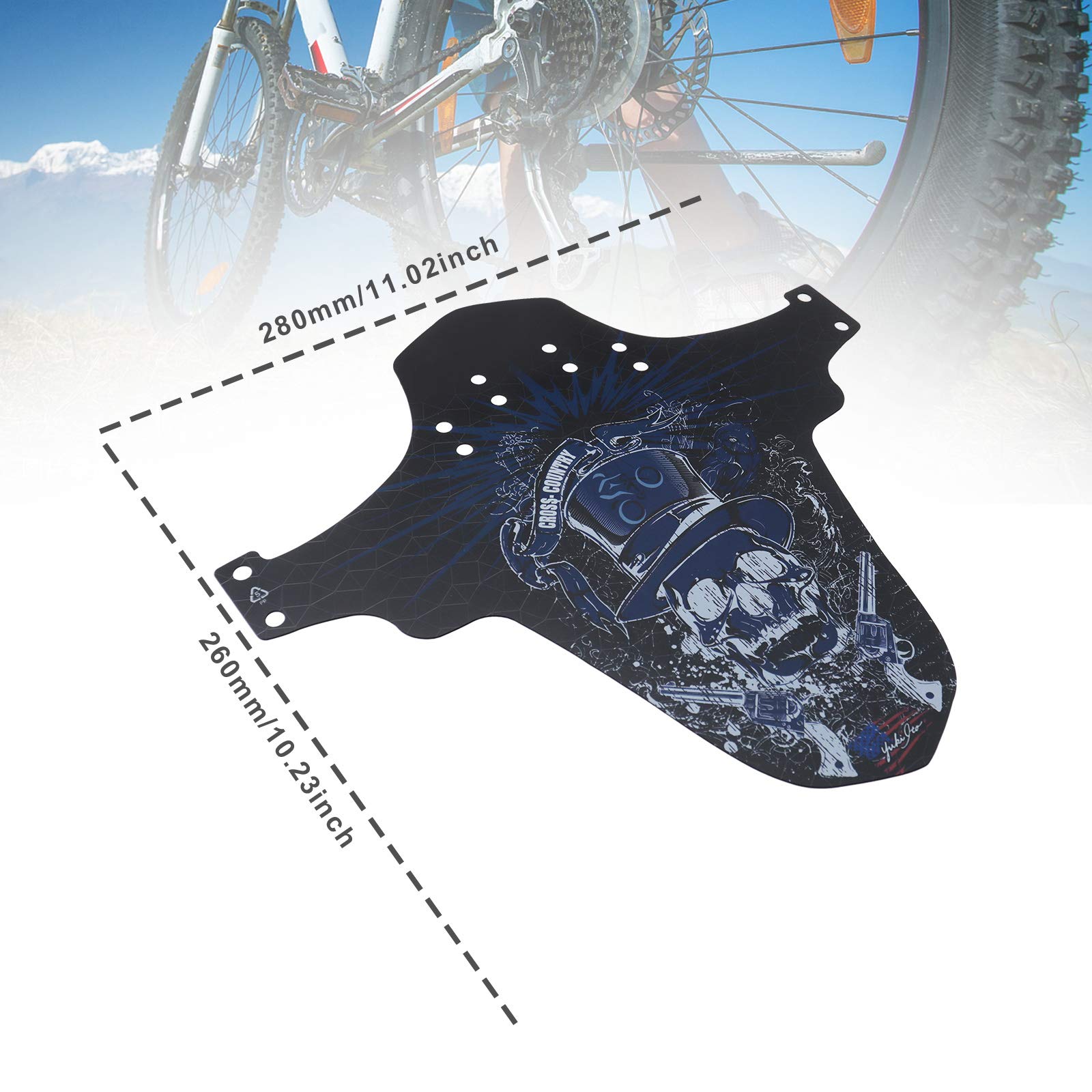 The Lord of The Tools 2 x MTB Fahrrad Schutzblech-Set schwarz blau Mountainbike vorne hinten Spritzschutz Mud Guards Ultra Thin Fit für 26¡° 27.5¡± 29¡° Rad Sport & Freizeit