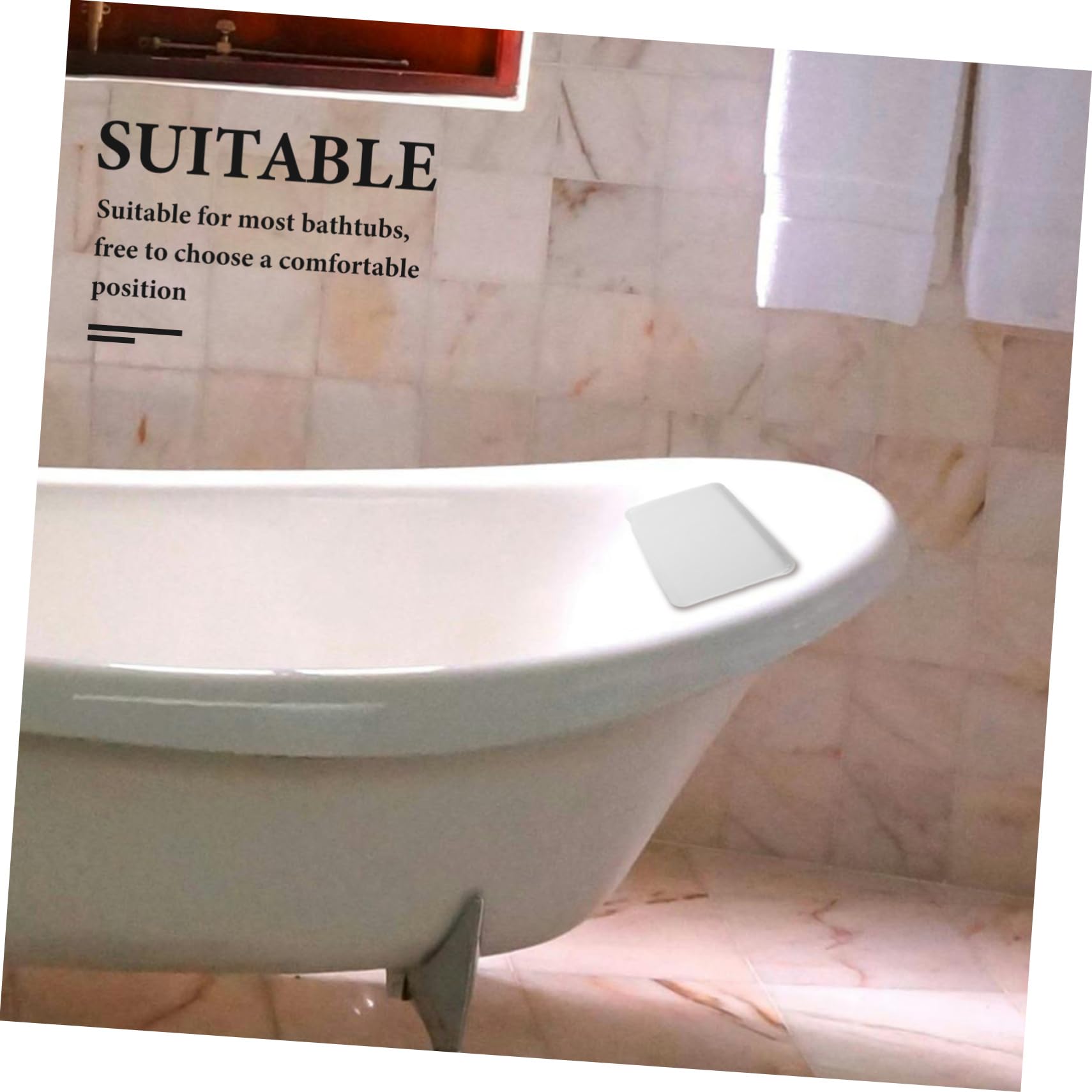 Homoyoyo 2 Pezzi Cuscino Bagno in con Ventose Antiscivolo Supporto Ergonomico per e Spalle Adatto per Vasche Bagno Standard Comfort e Sicurezza Spa