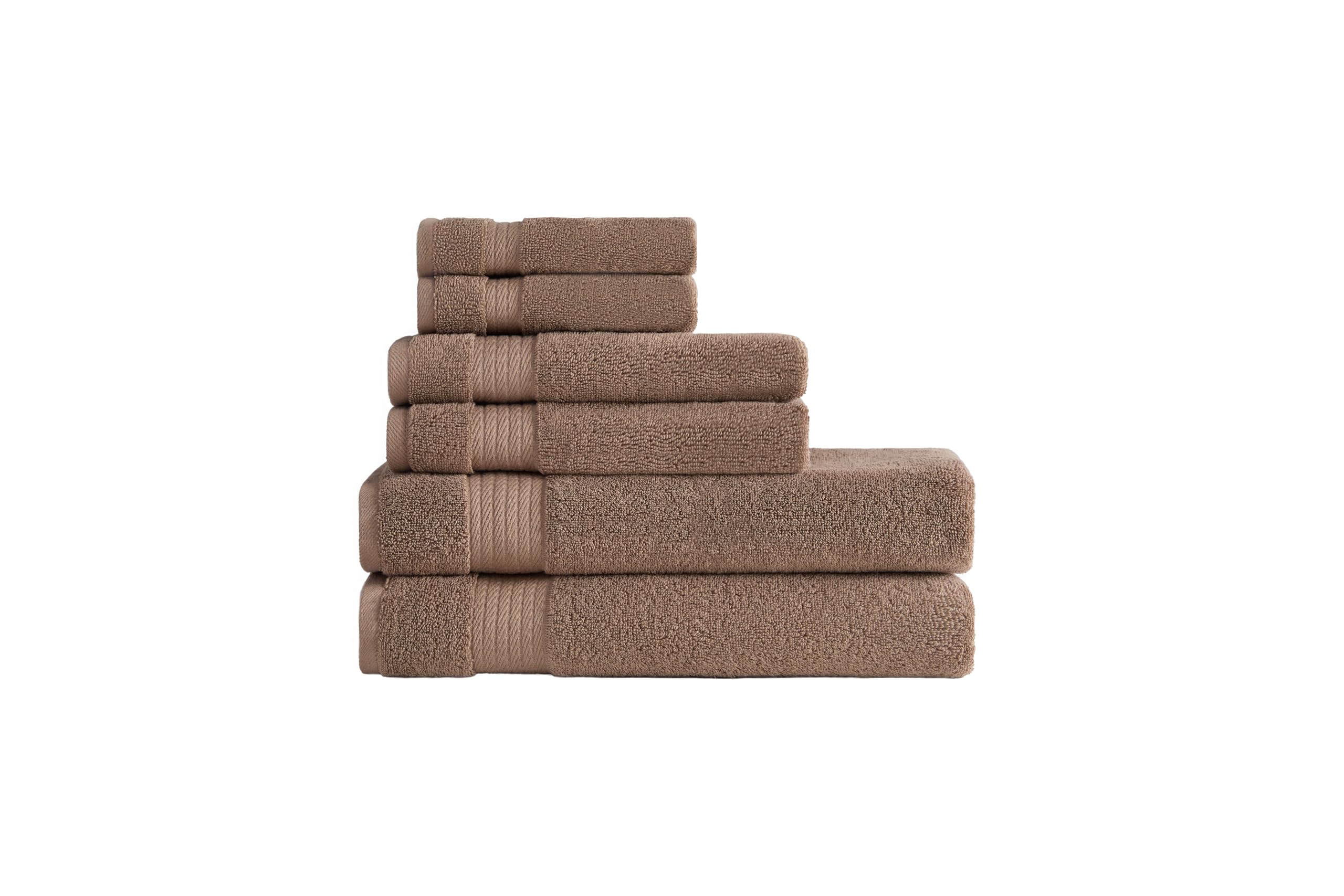 Ozdilek 6-Piece Bath Towel Set 2 Bath 2 Hand 2 Wash 100 Cotton Turkish Towels 2 Bath Towels