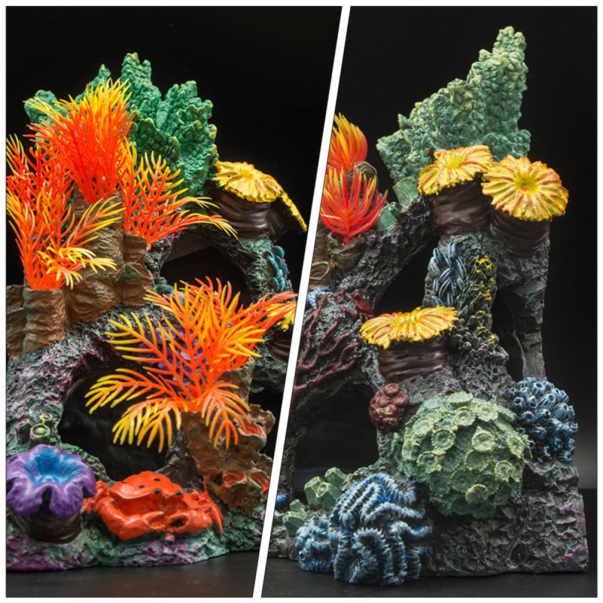 ERINGOGO Décor Corail Résine pour Aquarium Paysage Poisson Abri Décoratif Couleur Aléatoire