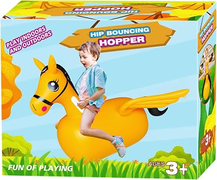 Kid Bouncy Horse Toy,Kids Jumping Animal Toys, Kid Favorite Horse Jumping Toy.Perfect for Birthday, Bouncy Toy for Kids, Supports Up to 220 Pounds.
