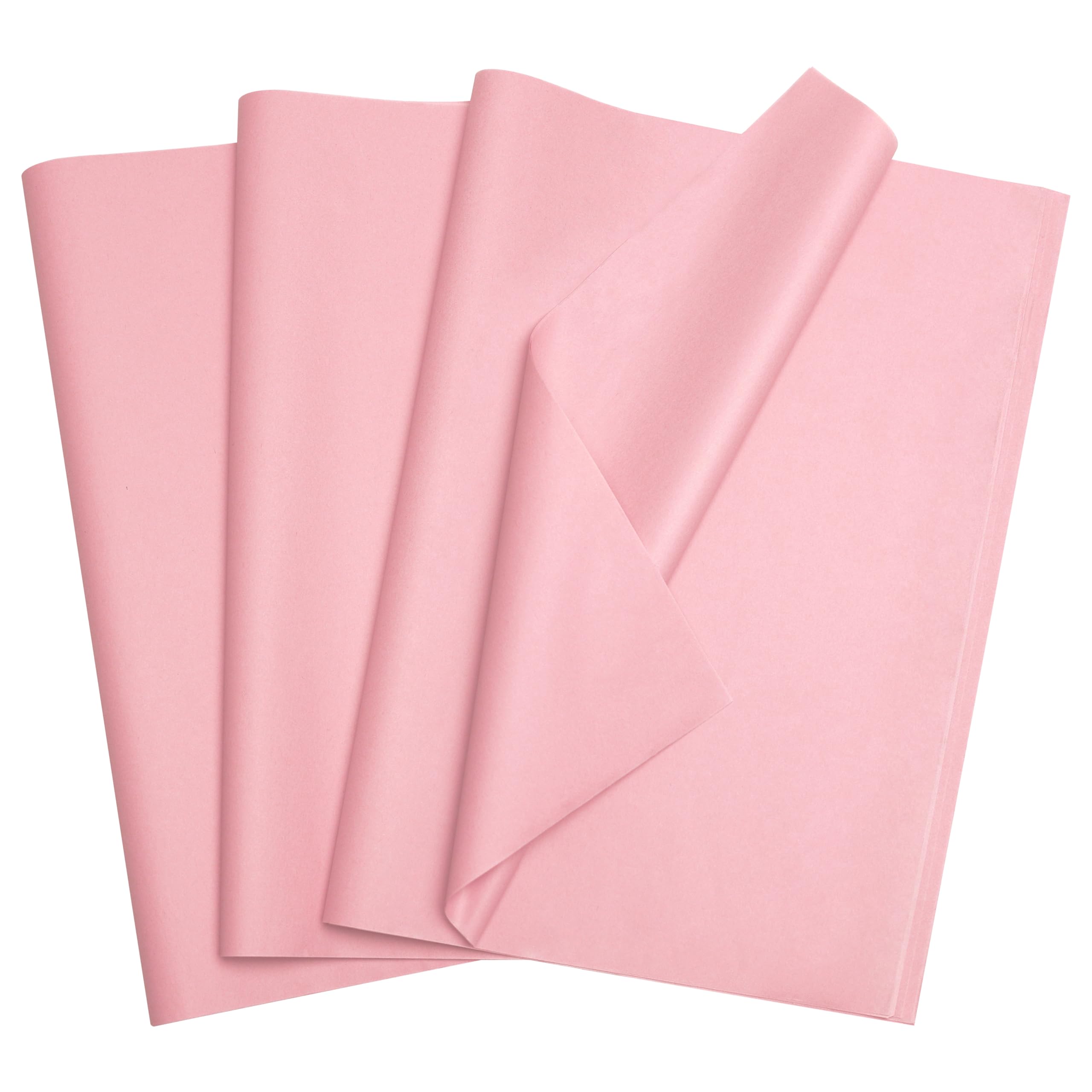 Bobobag 100 Sheets Pink Tissue Paper 20"X14" Tissue Paper for Gift Bags, Gift Wrapping Tissue, Christmas Tissue Paper Anniversary Holiday Decoration Arts Craft