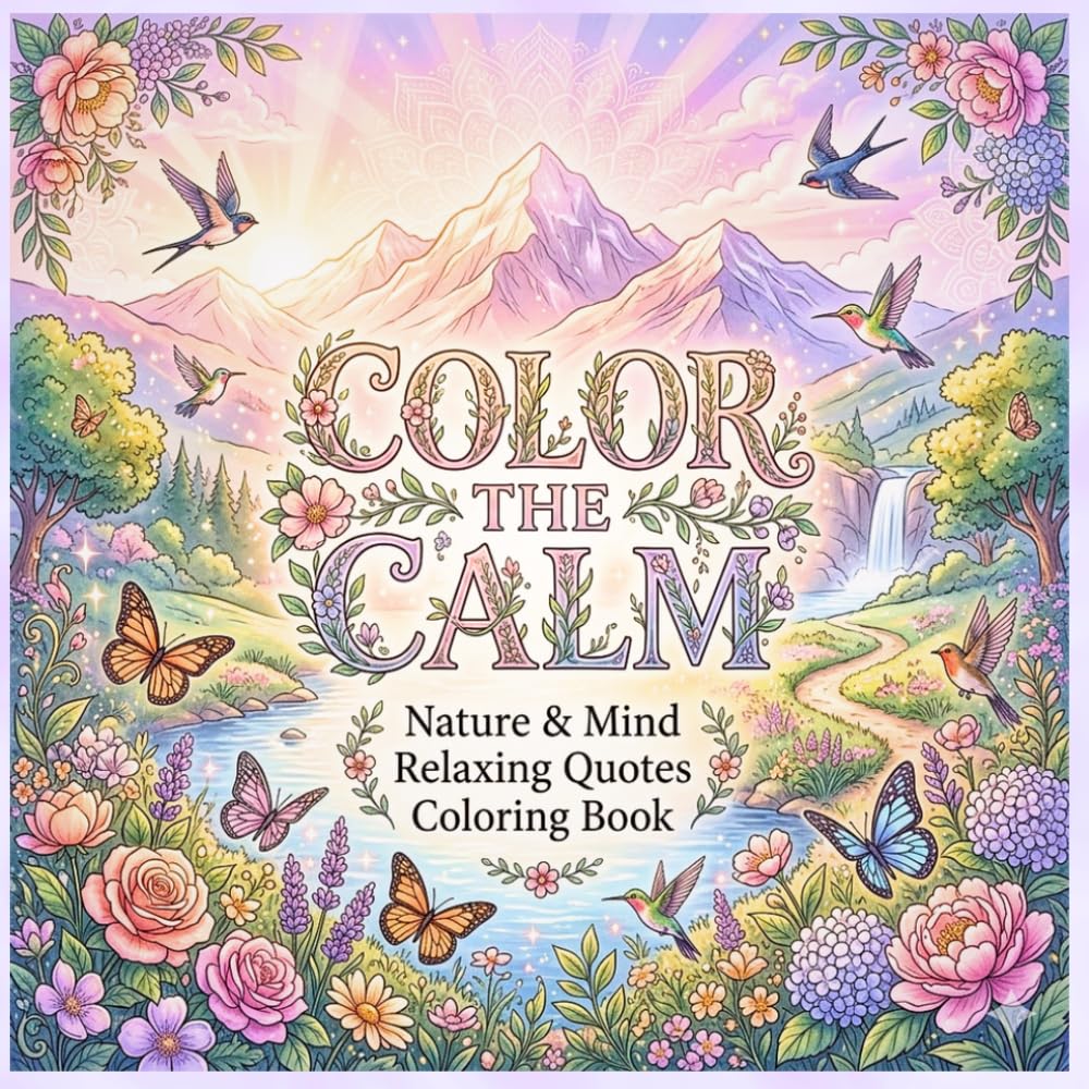 Color the Calm: Nature & Mind Relaxing Quotes – A Stress Relief Coloring Book for Peace, Mindfulness, and Relaxation