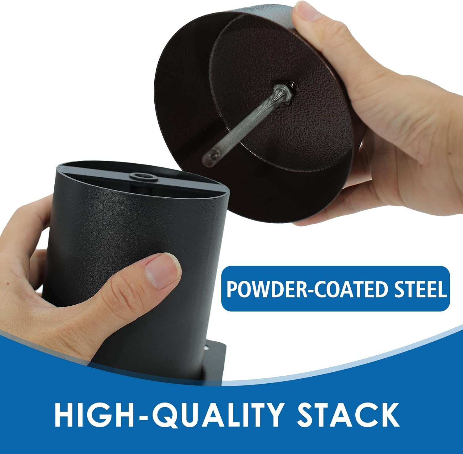 SafBbcue Smoke Stack for Pit Boss Series 5 Vertical Smoker, Pit Boss 7 Series Vertical Pellet Smoker, Sportsman 7 Series 5 Series Vertical Pellet Smoker Chimney Stack & Cap Kit Grill Replacement Parts