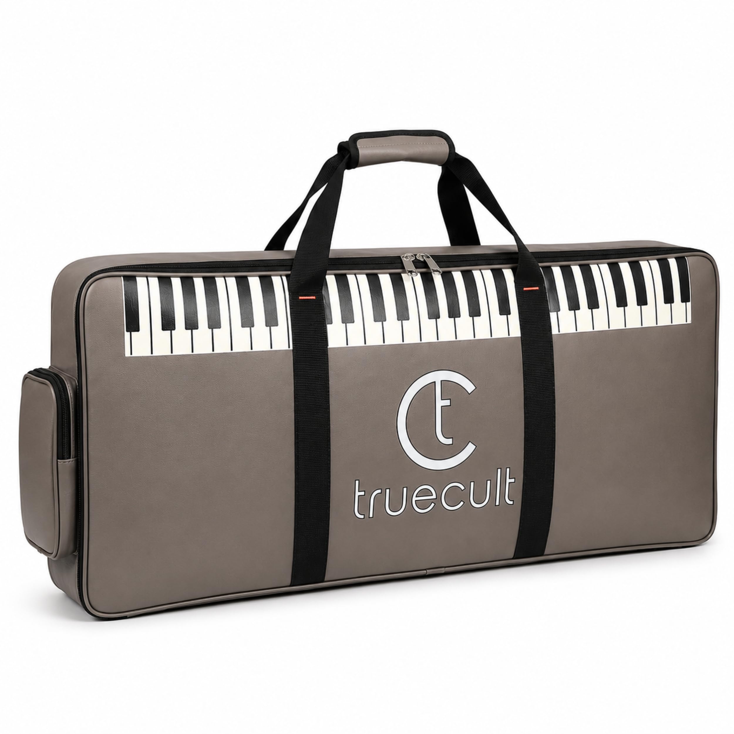 True Cult Polyester Keyboard Bag Compatible with 37 Keys Yamaha & Casio PSS-E30, PSS-F30 Digital Piano Keyboard, Premium Padded Carrying Case with Dustproof Cover, Adjustable Shoulder Strap, Black — Amazon image 9