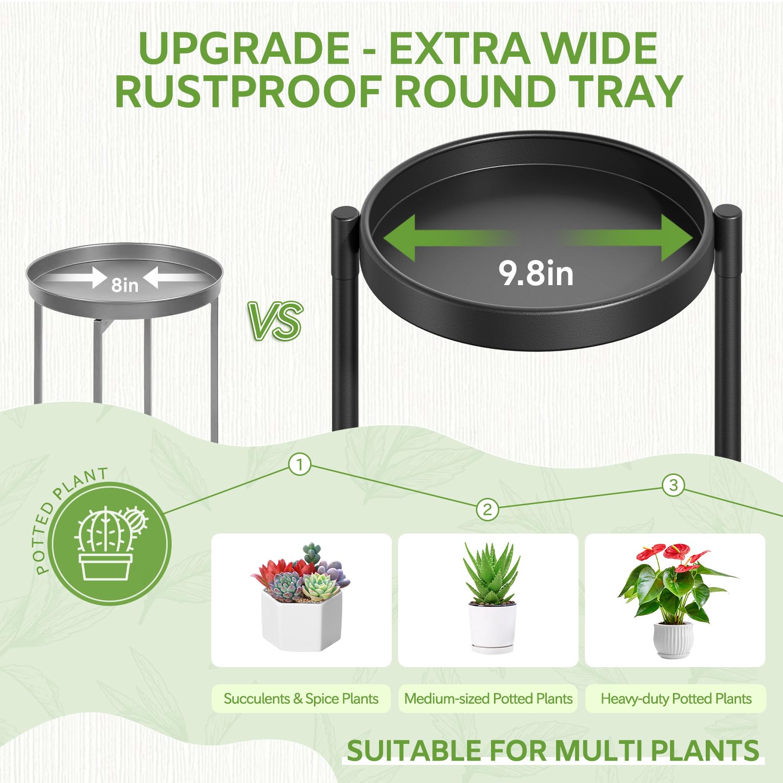 IDavosic.ly Support Pour Plantes D'intérieur à 5 Niveaux, étagère D'angle Haute Pour Plantes D'extérieur, Support De Fleurs En Métal Pour Terrasse, Jardin, Porche, Fenêtre, Salon, Noir