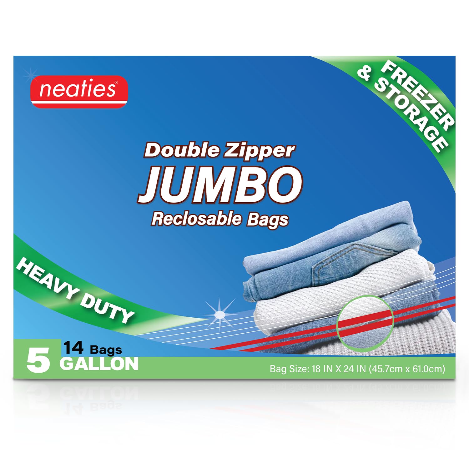 Neaties 5 Gallon Resealable Bags