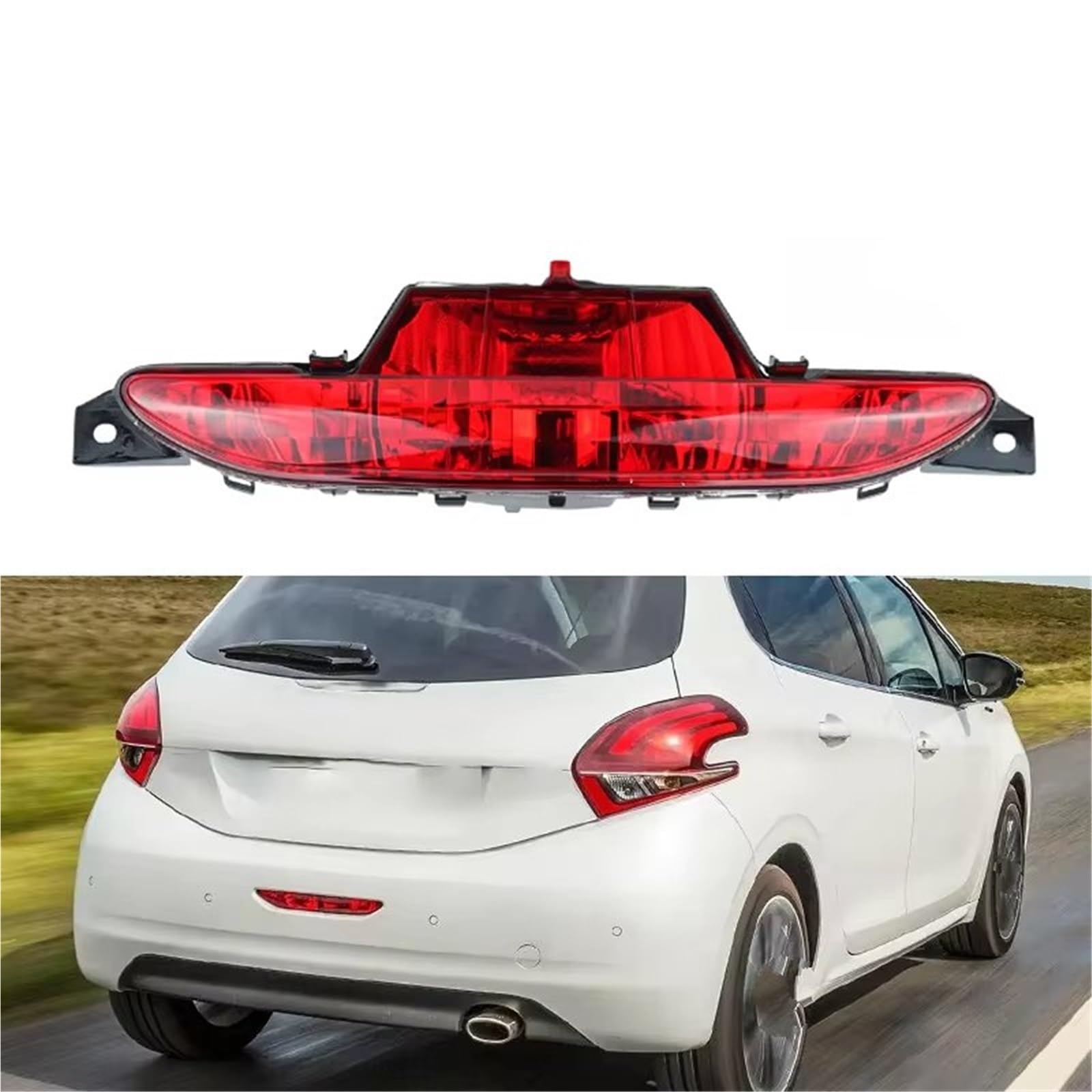 Coche Faro Trasero Compatible Con Peugeot 208 Hatchback 2012 2013 2014 2015 2016 2017 2018 2019 Luz De Parachoques Trasero, Freno, Antiniebla 9674308980
