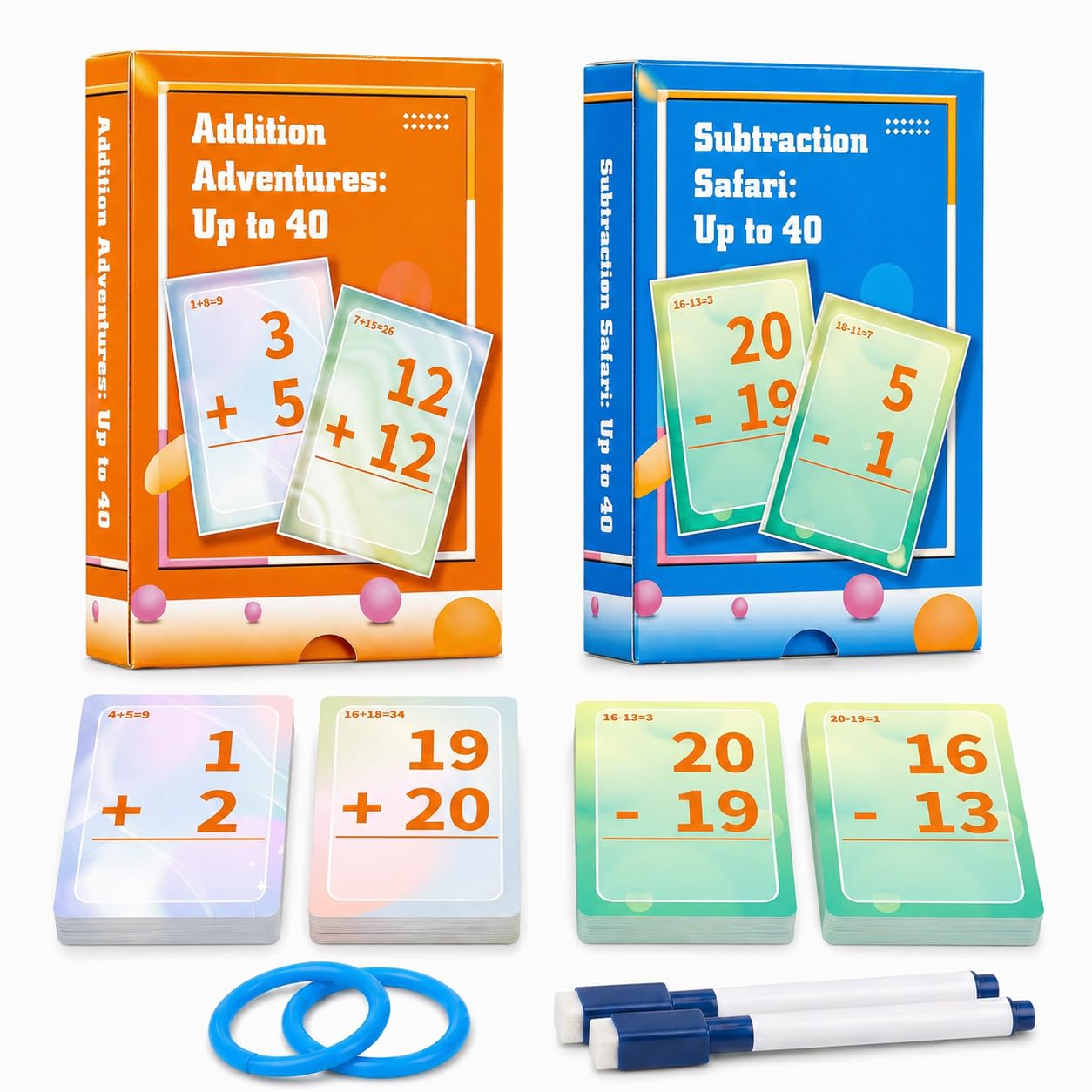 Amazon.com: Alened Addition and Subtraction Flash Cards, Math Facts  Flashcards 1-20, Math Manipulatives Games for Kindergarten, 1st, 2nd, 3rd,  4th, 5th, 6th Grade Kids Ages 4-12-56cards : Toys & Games