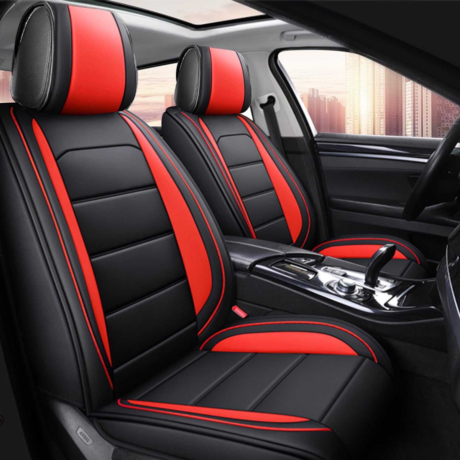 ATORIS 5pcs Seat Covers (Black Red)