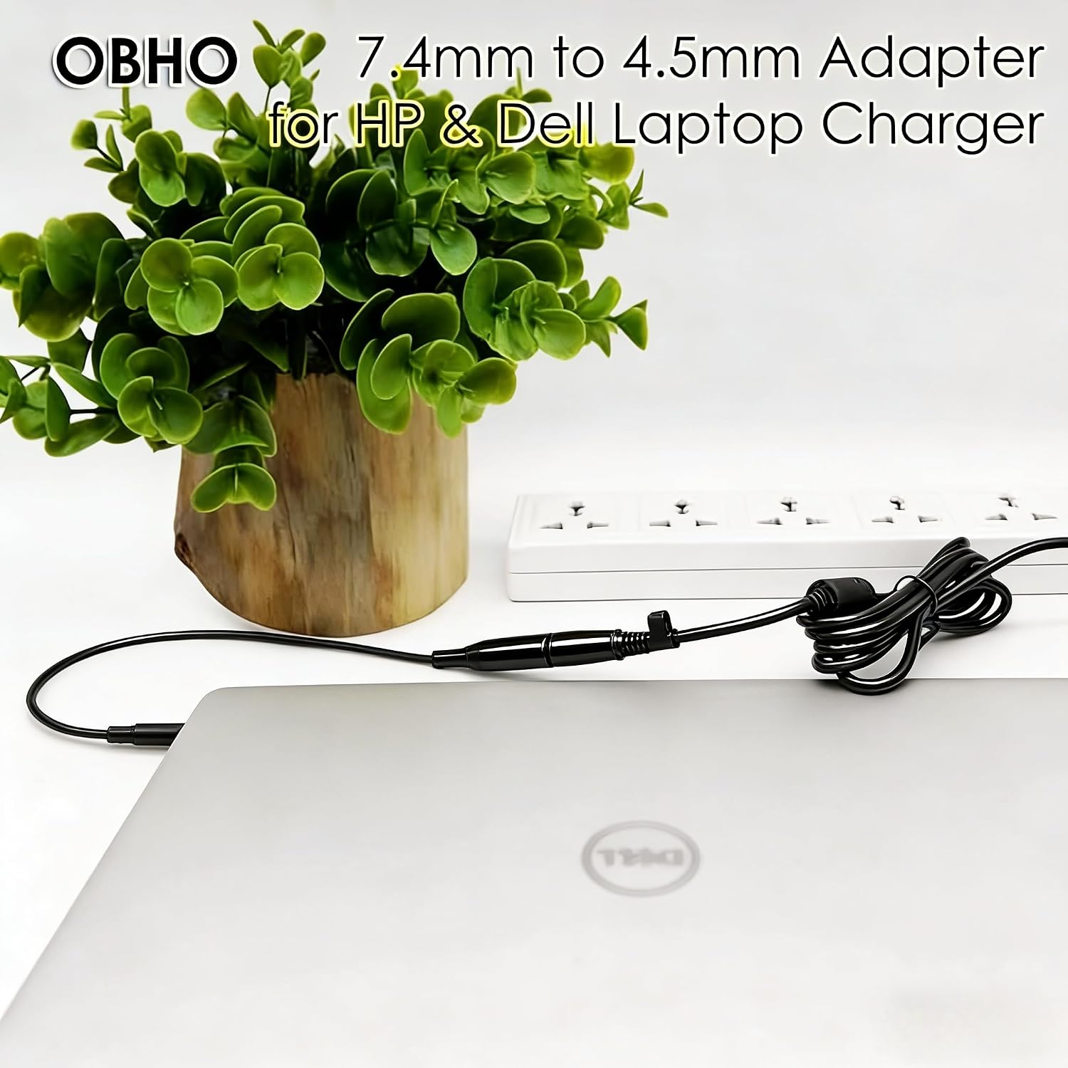 7.4mm to 4.5mm Connector for Dell Laptop Charger Adapter and Tip Converter for XPS, Latitude, Inspiron, Chromebook