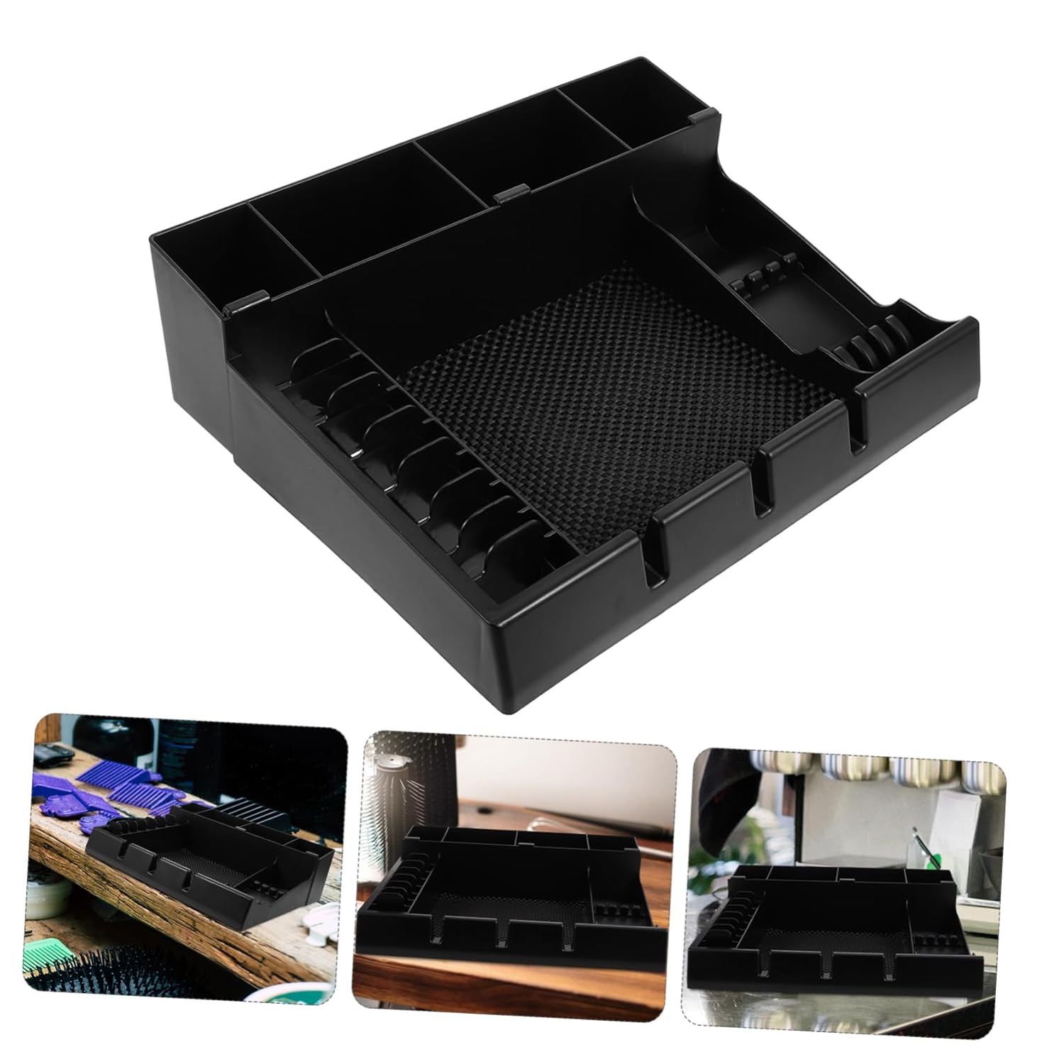 Hair Accessories Organizer Push-cut Storage Box for Barber Clippers Grooming Scissors