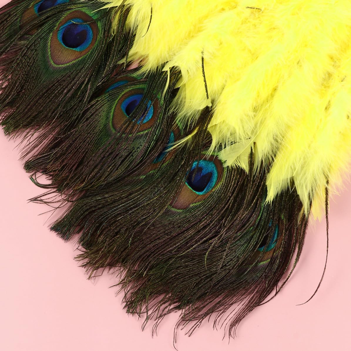 Yellow Folding Handheld Fan for Performance and Halloween Photo Props image 3