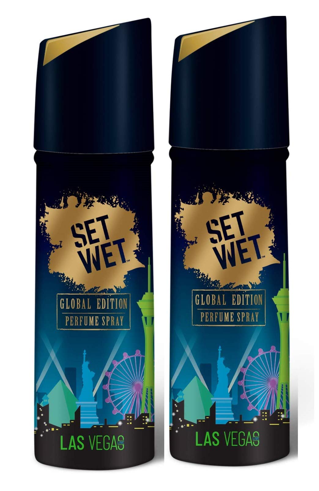 Set Wet Unisex Global Edition Las Vegas Live Lavender Perfume Spray, 120Ml (Pack Of 2)