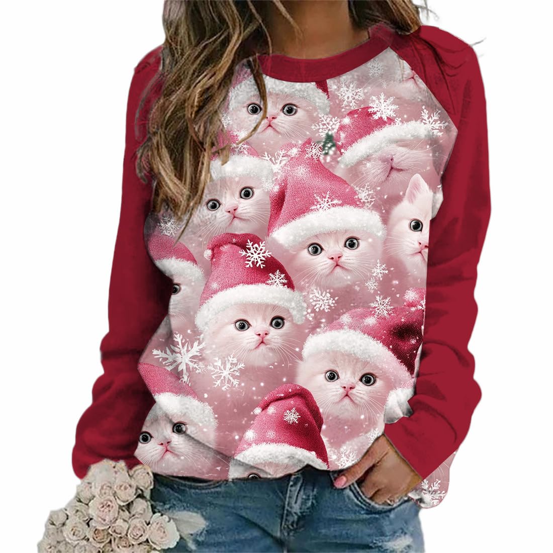Locker.Ink | The Top Festive Fashion Trends You Need to Know for the Holiday Season Funny Cat & Dog Christmas Sweatshirt