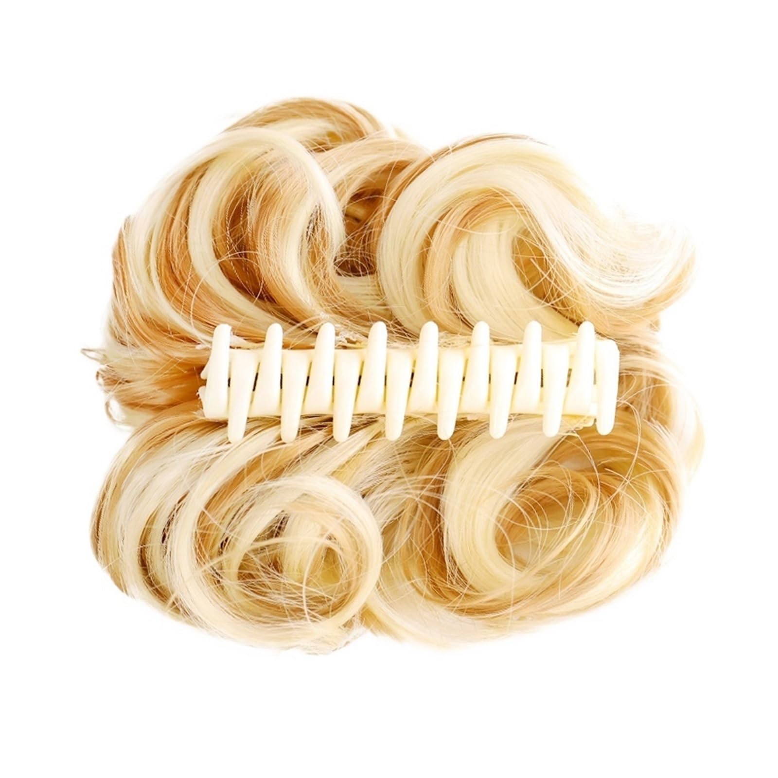 Hair Bun Extensions كعكة شعر نسائية أربطة صناعية قصيرة مجعدة دبابيس شعر العقدة مخلب في قطع الشعر للشعر الزائف المزيف باللون الأسود والبني Messy Bun Hair Piece(1pcs-07)