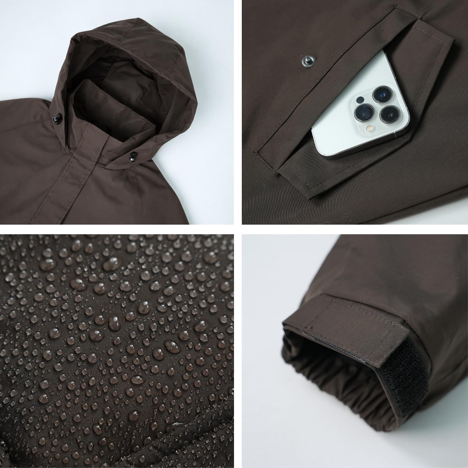 PUFFIT Regenjacken Damen Wasserdicht Lang Leichte Wander Jacke Damen Dtmungsaktiv