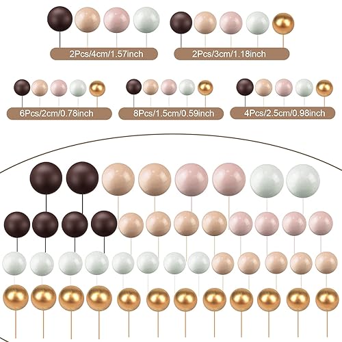 Miniatura 206 de 108 bolas para decoración de tartas, decoración de cupcakes, globos de espuma para hornear pasteles, boda, aniversario, decoración de cumpleaños