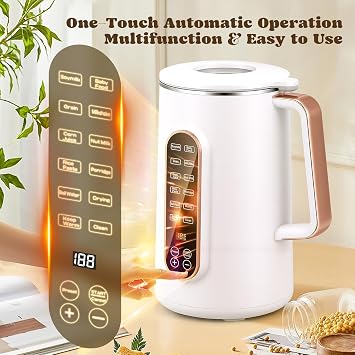 Moongiantgo 1.2L Nut Milk Maker, 8-in-1 Automatic Soy Milk Machine
