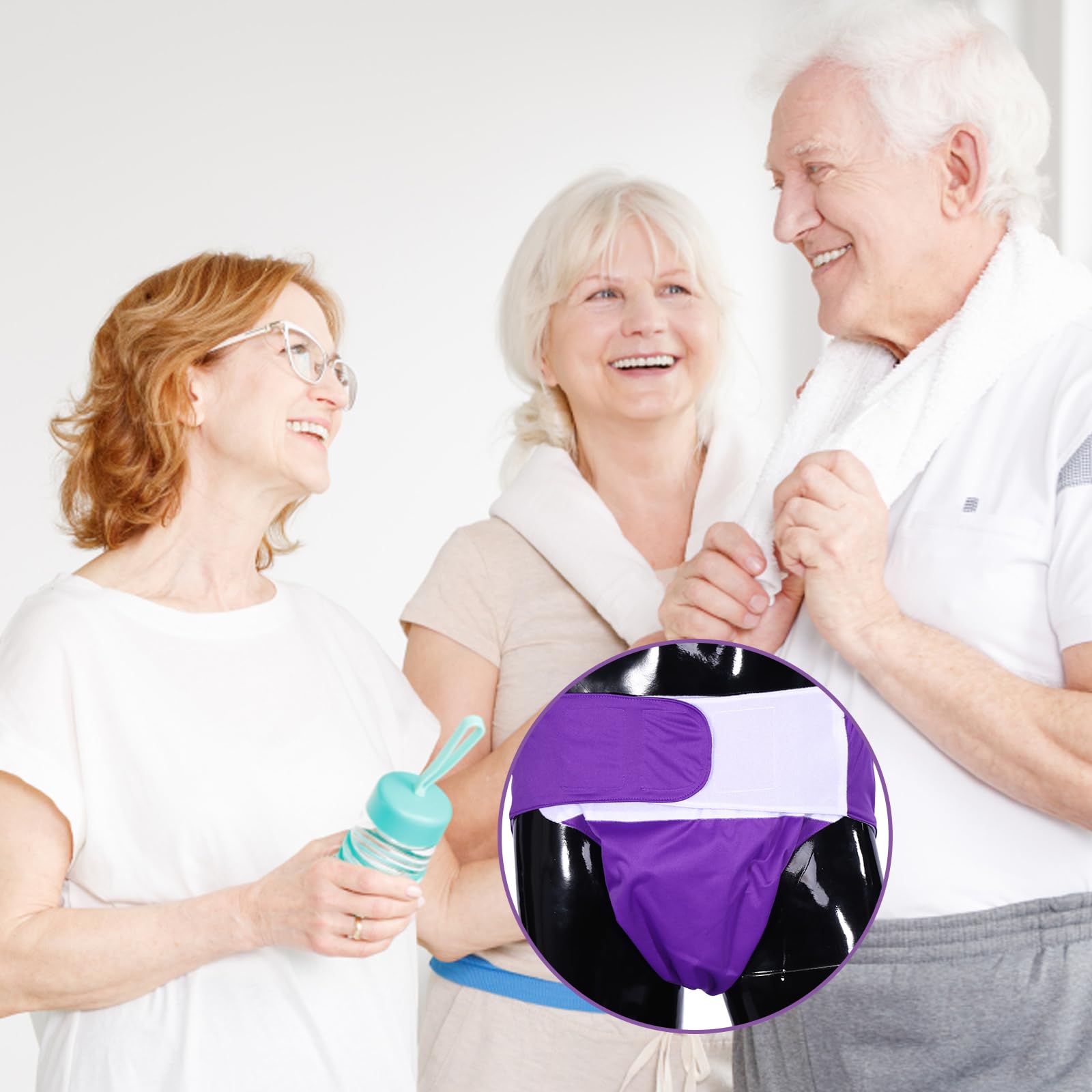 Nikou Pannolini per adulti lavabili e regolabili traspiranti Dark Purple