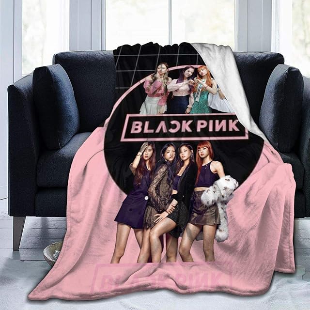 Engshi Blackpink_Lisa Super Soft Micro Fleece Printed Blanket Throw Fuzzy Lightweight Plush Bed Couch Living Room