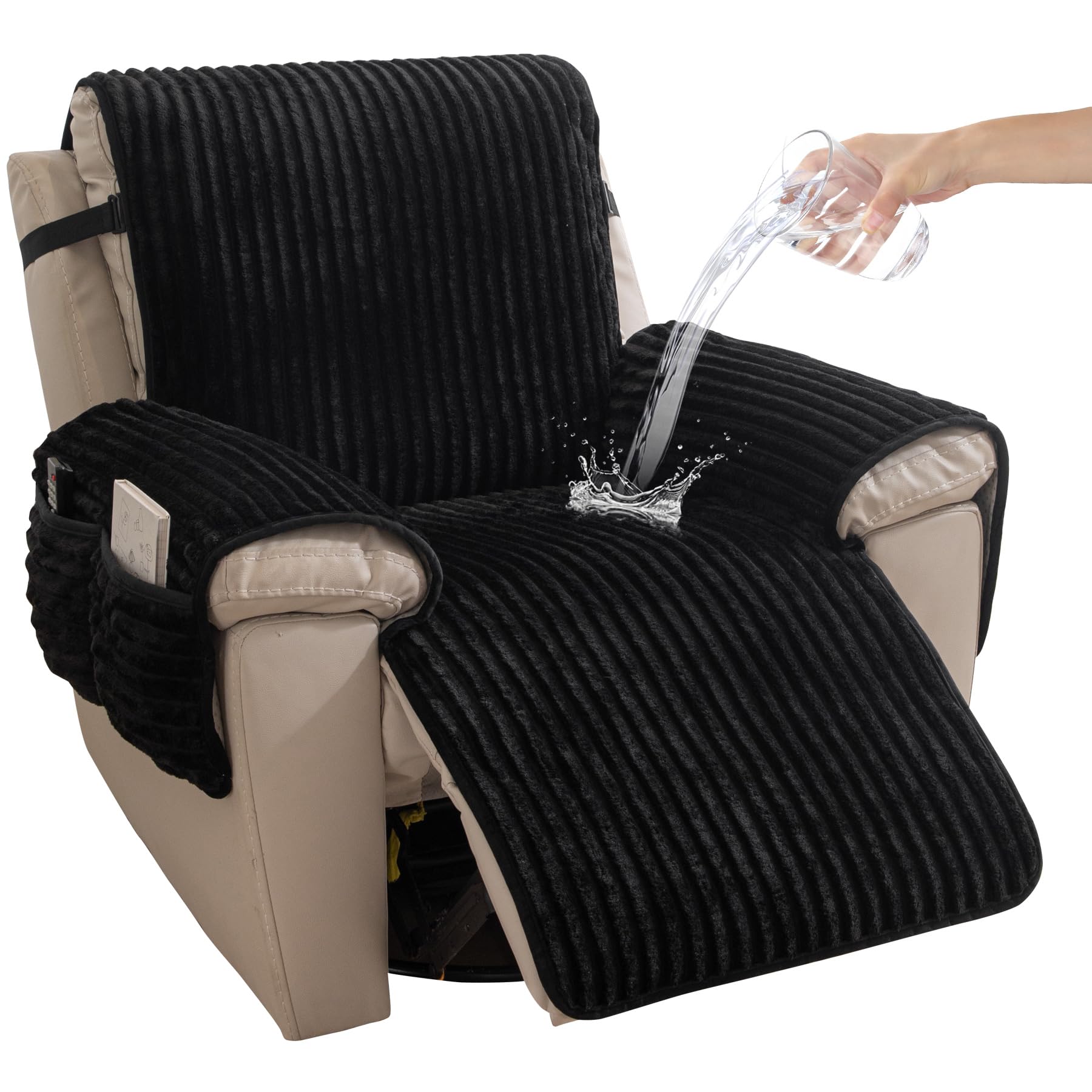 HAOMAIJIA Faux Fur Recliner Chair Covers