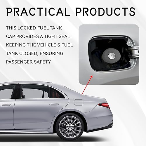Miniatura 4 de Tapa de gas con bloqueo, 8U5Z-9C268-B Tapa del depósito de combustible compatible con Ford F-150 F150 Explorer Escape Fusion Focus Edge Mustang